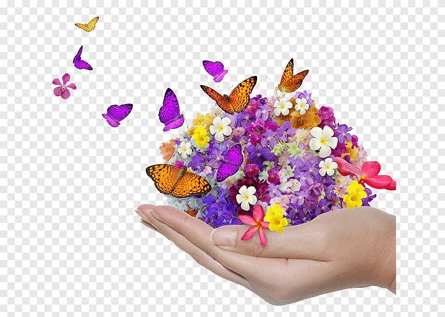 Букет из бабочек. Цветы в ладошках. Букет цветов с бабочками. Букетик цветов в ладошках. Бабочки вылетают.