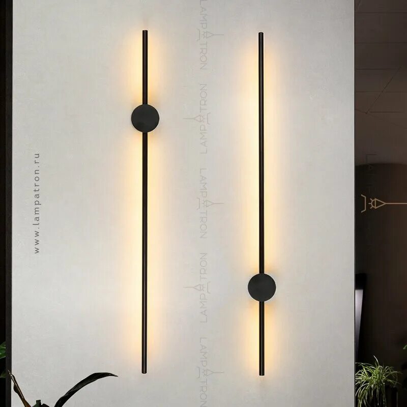 Бра черные палочки. Бра anzazo lines black. бра minimal line l код товара: 18052. lines black by anzazo дизайнерский светильник. бра line wall black (6w,650*20мм).