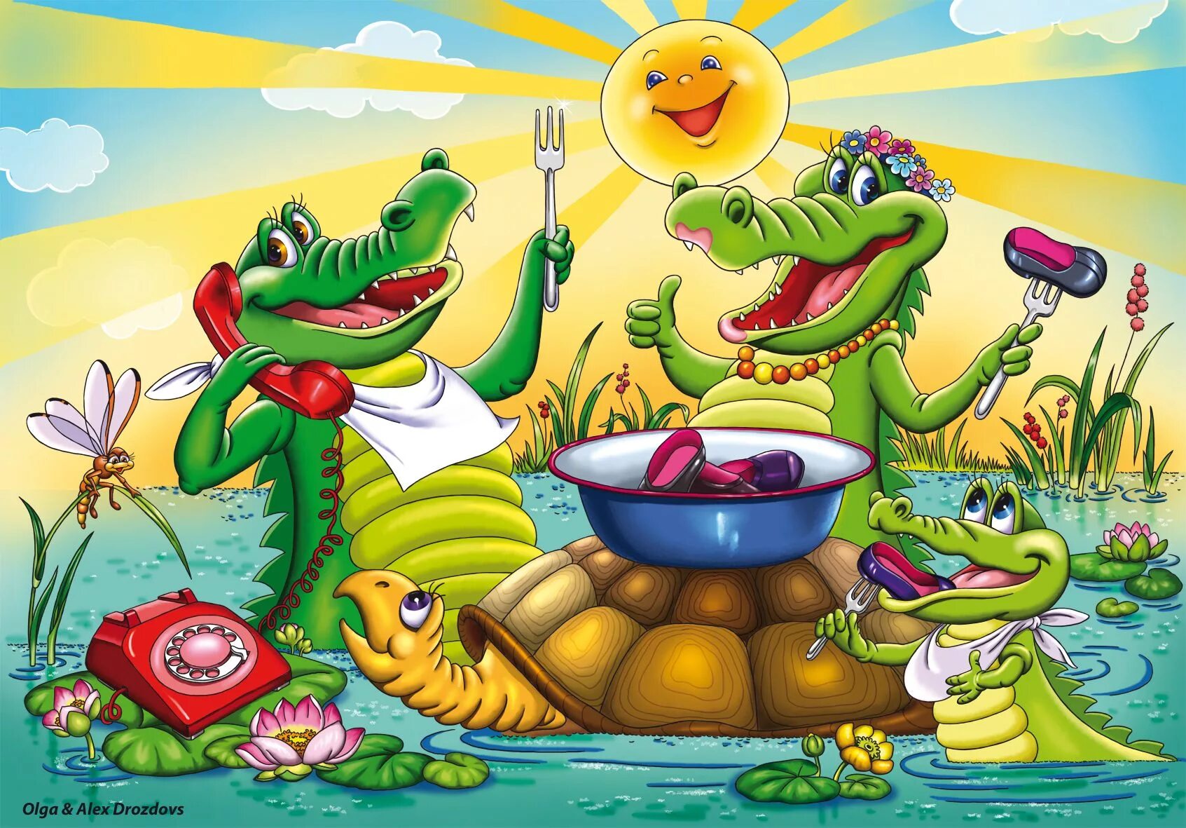 Большая крокодила где послушать. Чуковский калоши для крокодила. Иллюстрации крокодил Чуковского для детей. Чуковский галоши для крокодила.