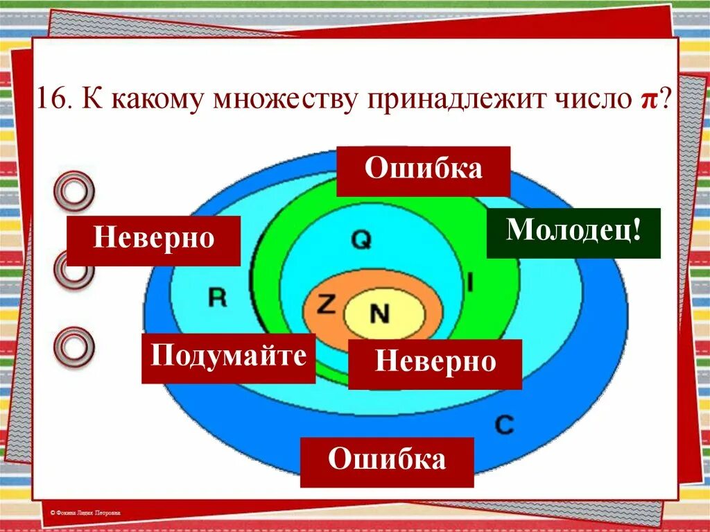 Число пи принадлежит множеству