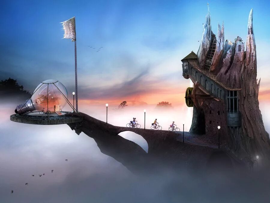 странные другие миры. сюрреализм гедеминаса працкевичуса. странные другие миры. фантастические планеты. сюрреалистические пейзажи.