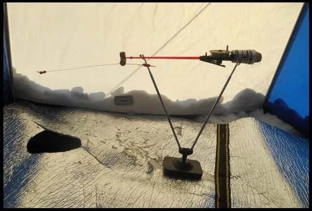 Держатель для зимней удочки. Подставка для зимней удочки. Подставка под зимнюю удочку для рыбалки. , 400х160х475 мм/15/. Подставка под зимнюю удочку.