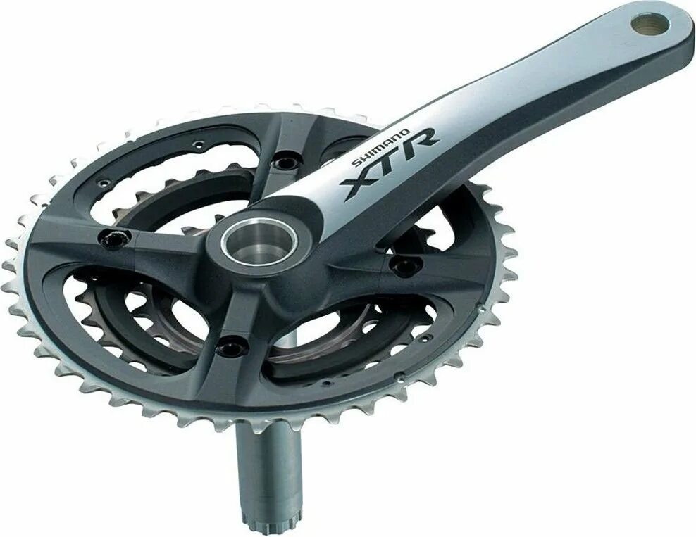 Цена xtr. Шатуны Shimano XTR FC-m970 (44/32/22т) чёрно-серебристые 170мм. Shimano XTR 970. Шатуны Shimano XTR 970. Система Shimano XTR m970.