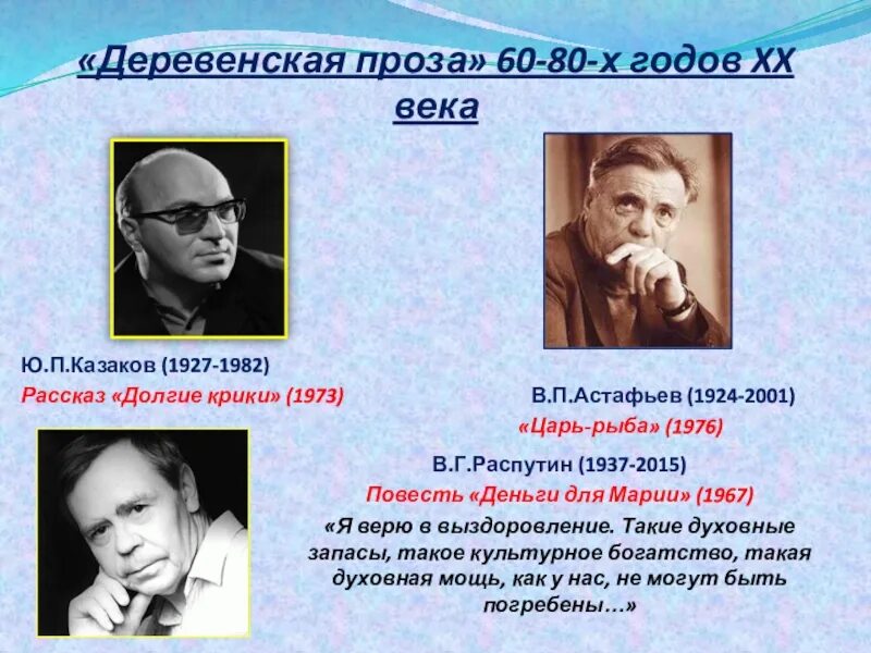 Прозы писателей 20 века. Писатели деревенской прозы. Представители деревенской прозы. Деревенская проза 20 века. Деревенская проза авторы.