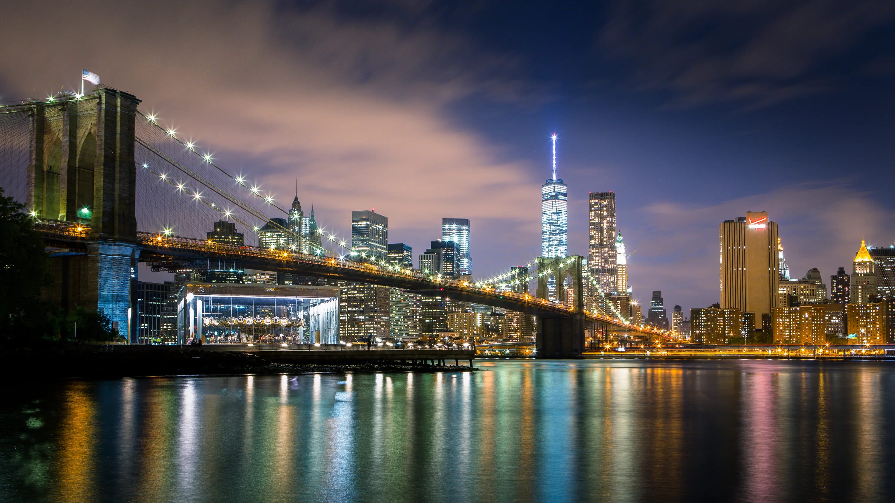 Высокие обои. Манхэттен мост Нью-Йорк. Ночной Нью Йорк 4к. Ночной Нью-Йорк мост. Бруклинский мост 4k.
