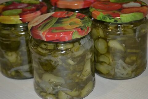 Маринованные кружочки огурцов