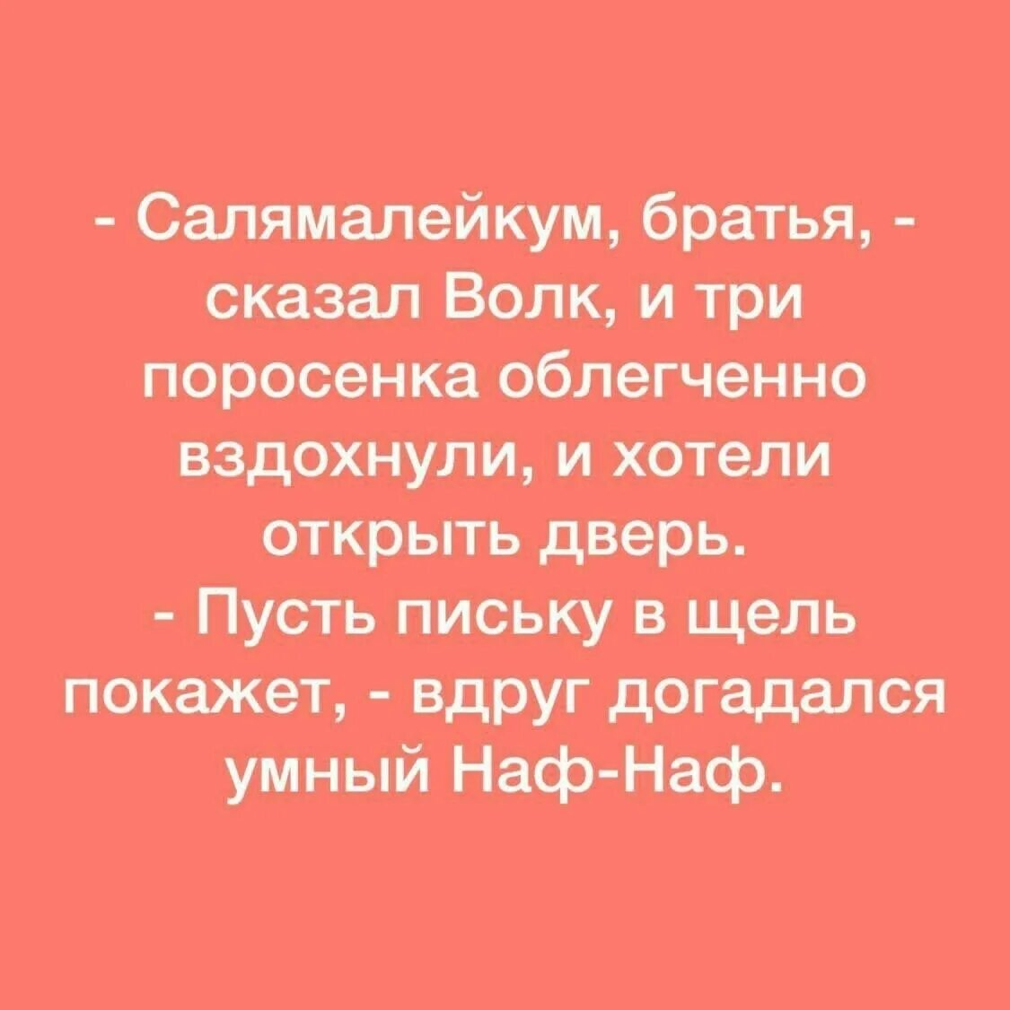 Ассалам алейкум братья сказал волк. Салам алейкум сказал волк и три поросенка. Анекдоты про поросят. Анекдот про трех поросят.