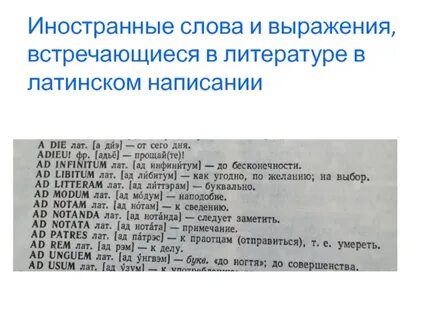 Иностранные выражения в русском языке