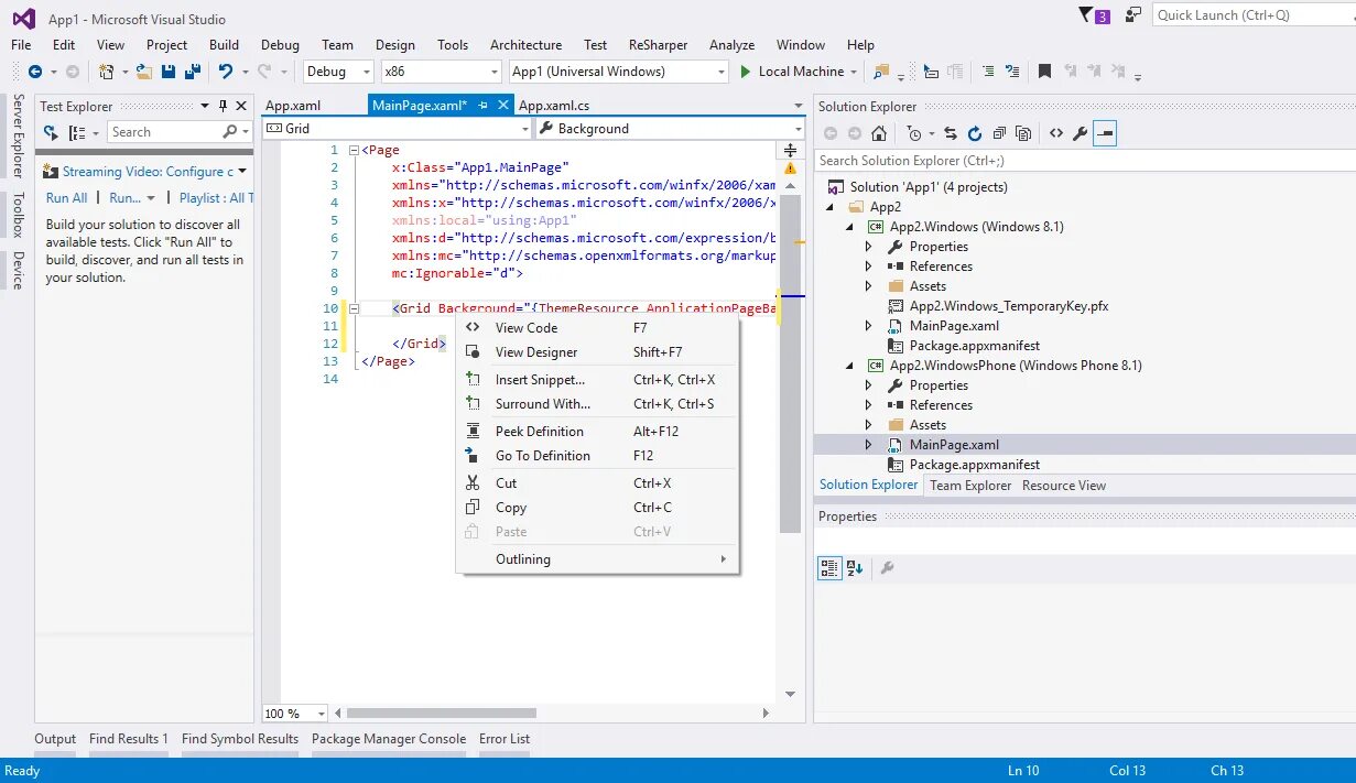 Конструктор visual studio. Visual studio 2015. редактор xaml. xaml конструктор. visual studio designer.