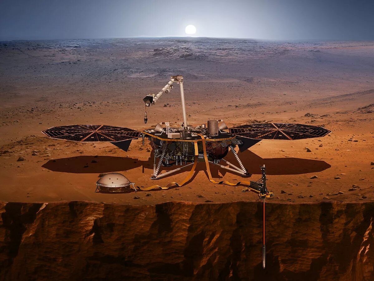 Марсианский зонд. Посадочный модуль НАСА Insight. Марс Планета НАСА. Поверхность Марса НАСА. Посадочный модуль НАСА Insight Mars.