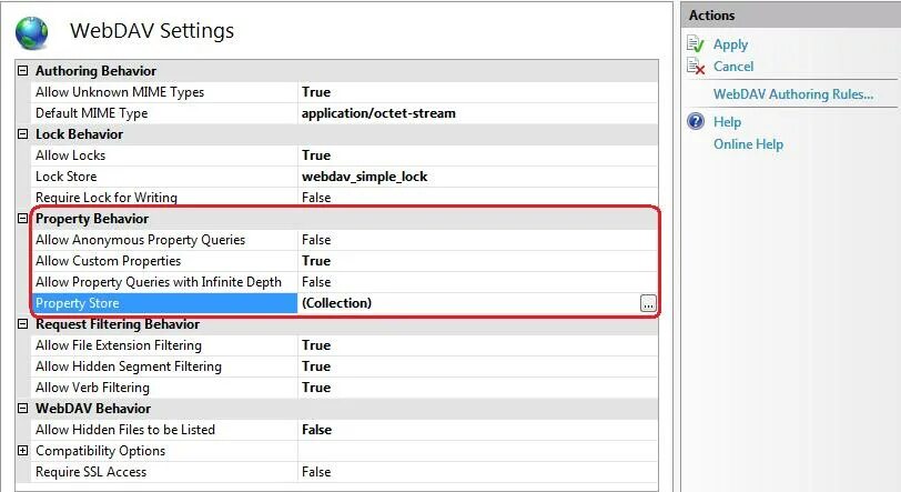 Allow custom. IIS WEBDAV Extension. WEBDAV Crimson and. WEBDAV Crimson and Blue.