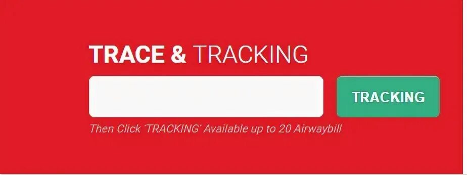 Tracking available. Tracking available