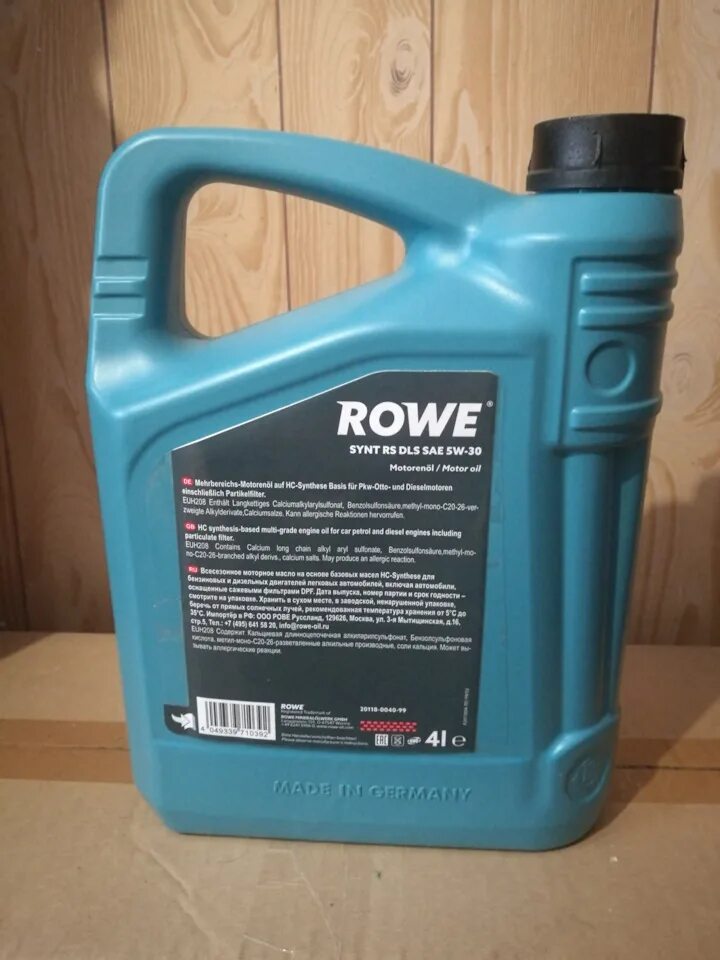 Масло rowe rs. Rowе моторное 5w30. Моторное масло Rowe 5w30. Rowe 5w30 Synt RS DLS. Rowe 5w30 c3.