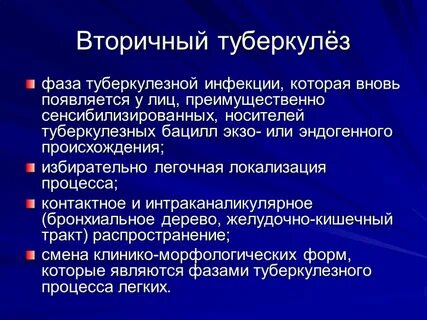 Формы туберкулезной инфекции
