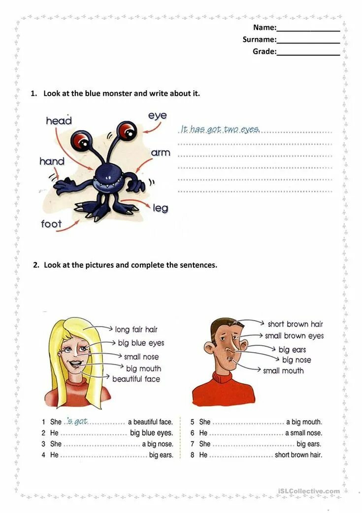 Девушки сзаклеенным ртои. Еда разговаривает. Описание монстра на английском. Карточки с изображением частей лица. Неприятный запах изо рта.