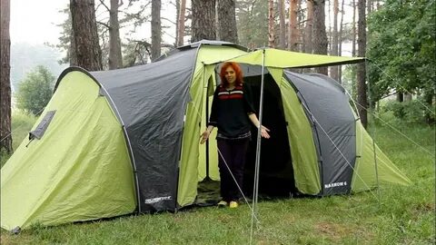 Она купила палатку