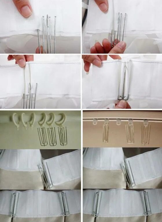 Tape for hooks. Лента для штор с петлями узкая. Скрепки для штор. Сборка шторной ленты. Вдеть крючок на шторную ленту.