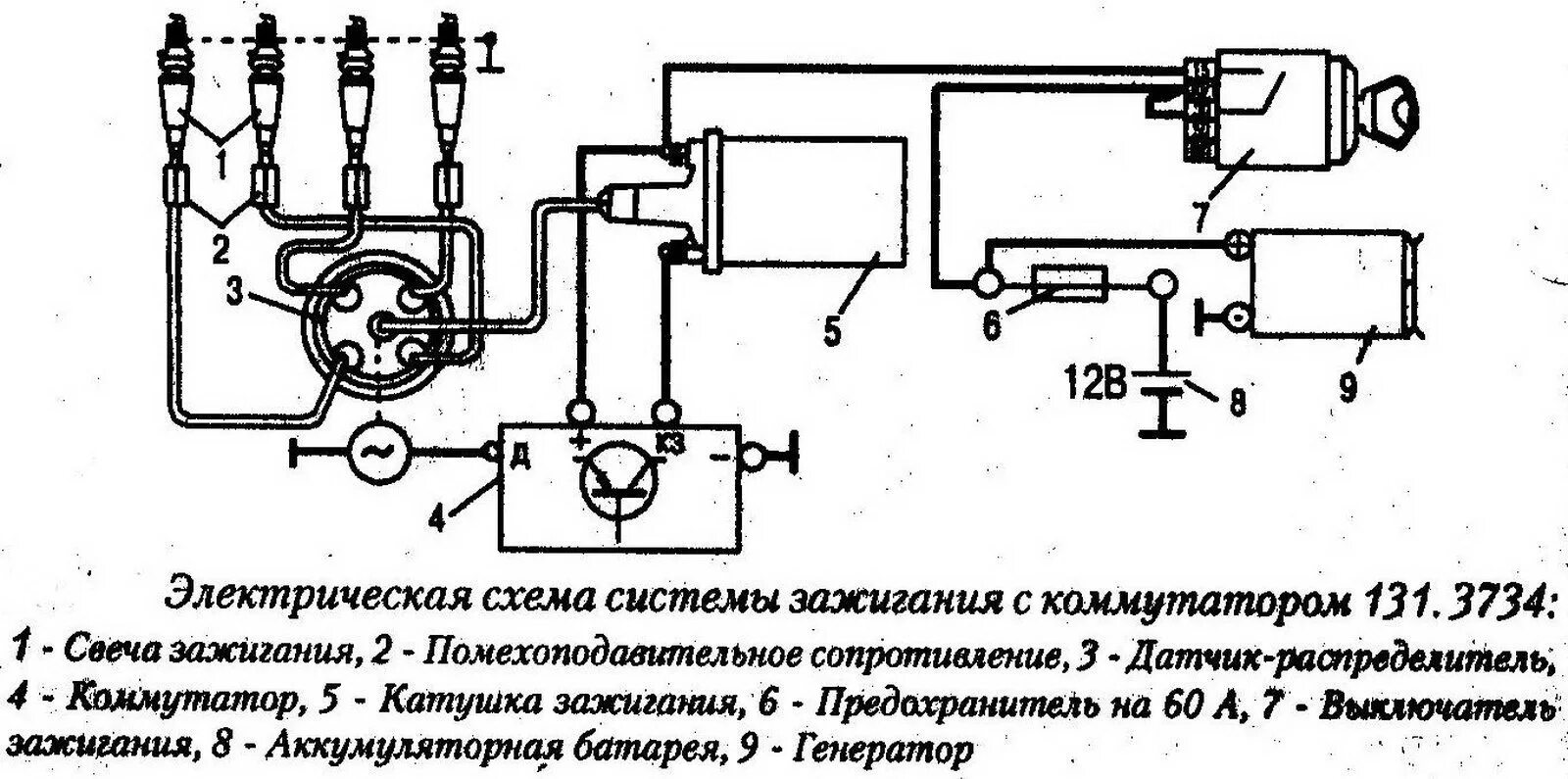 Система зажигания ПАЗ-3205-110 (Чертеж № 64: список деталей, стоимость запчастей