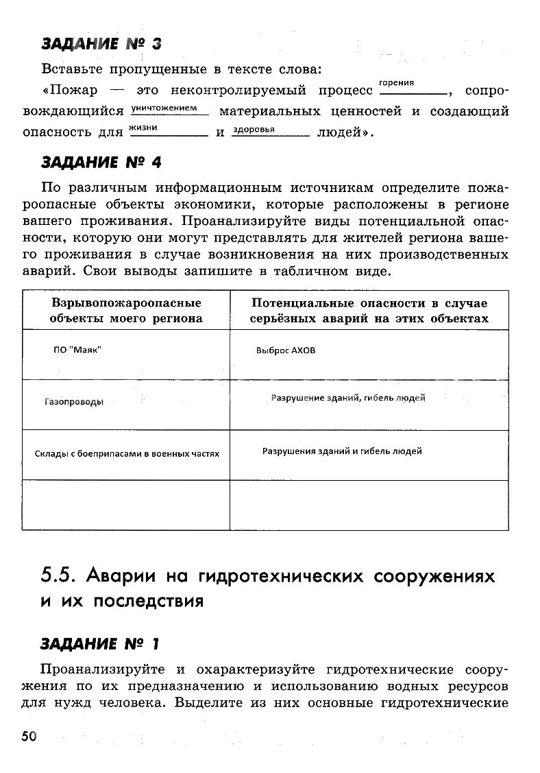 Готовые проекты по обж
