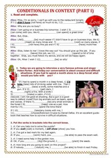 Mixed conditionals worksheets