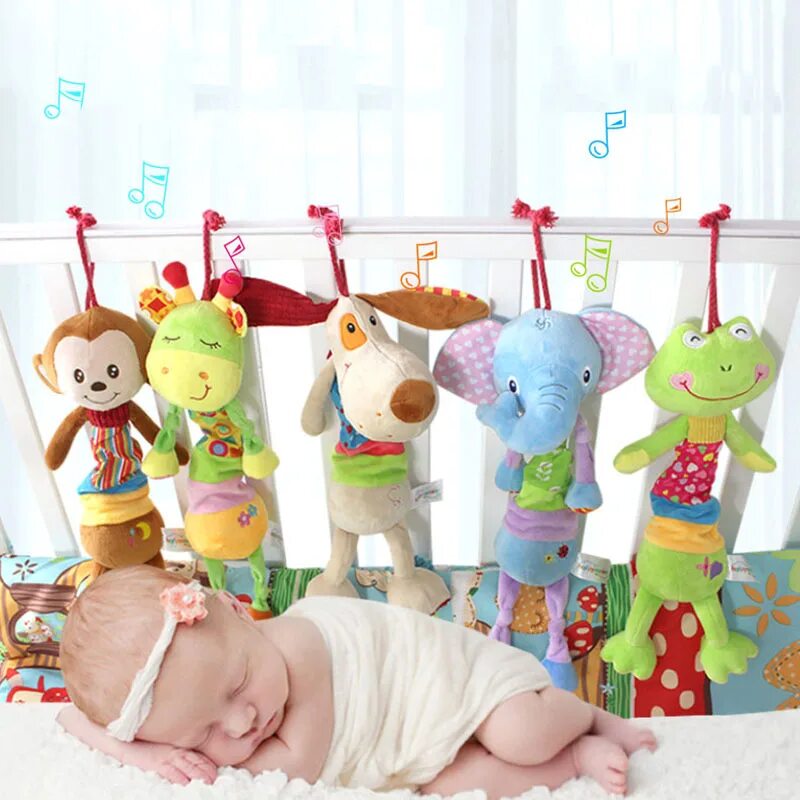Купить игрушку 6 месяцев. Игрушки для новорожденных. Мягкая игрушка для младенца. Игрушки "кроватка". Игрушки на кроватку для новорожденных.