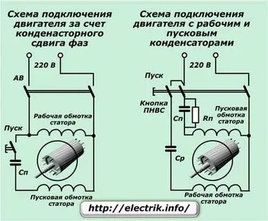 Однофазный двигатель с конденсатором