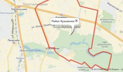 Карта метро кузьминка