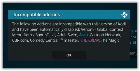 Incompatible versions