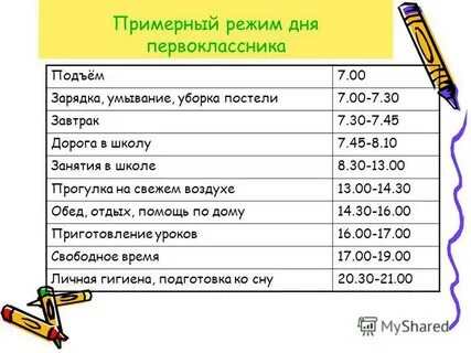 Составить распорядок дня ребенку