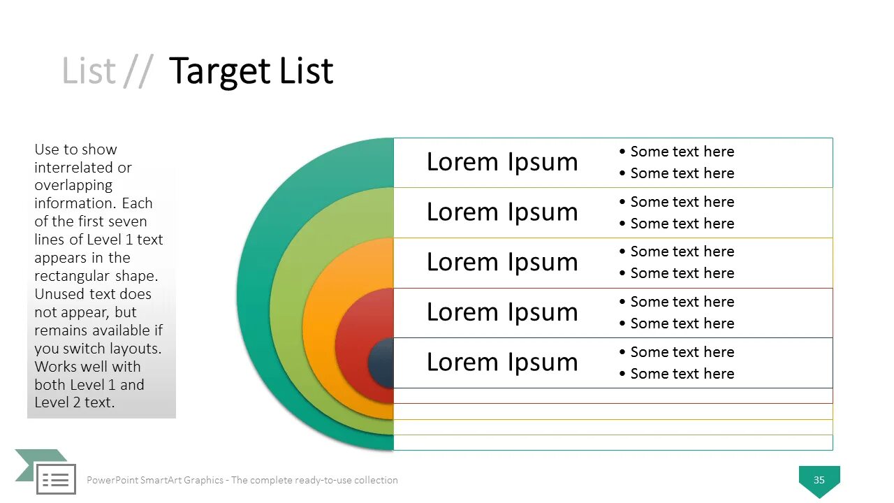 Txt level. Target list. Таргет лист. Smartart на русском.