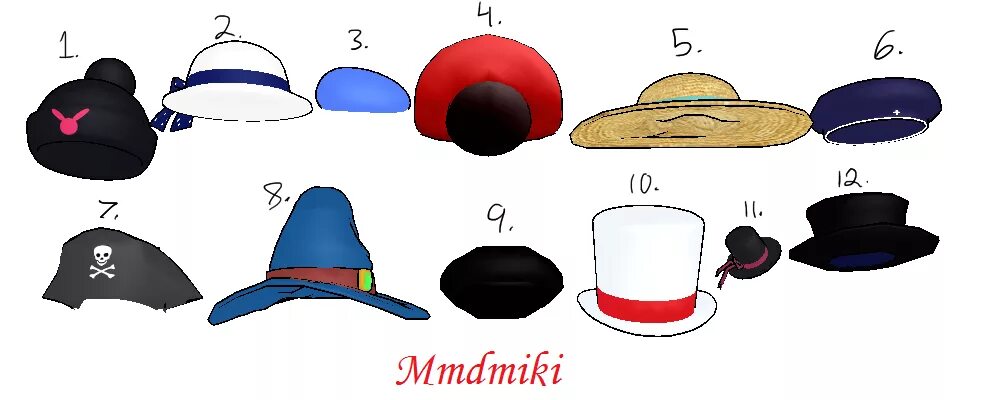 Hats pack. Шляпа дл мальчика веселая. Одежда. Шляпа ведро ММД. MMD head hats Birthday DL.