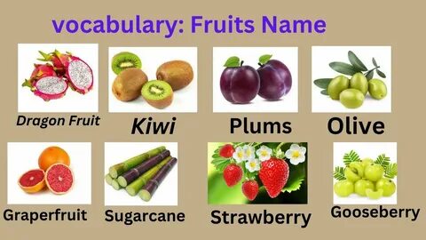 Fruits name