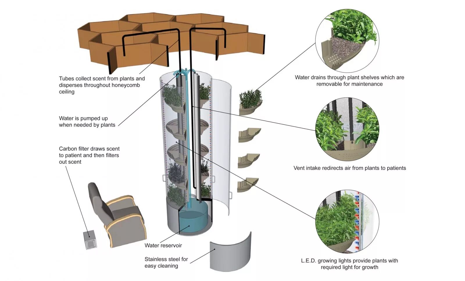 Provided plants. Healing Architecture 5 principles. Healing Architecture. Folded Cascade Architecture Amplifier.