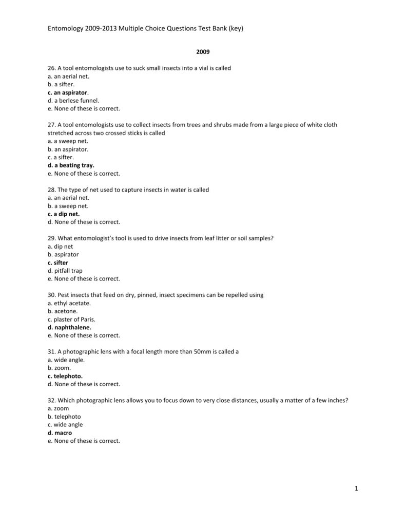 Multiple choice questions test. Multiple choice questions test