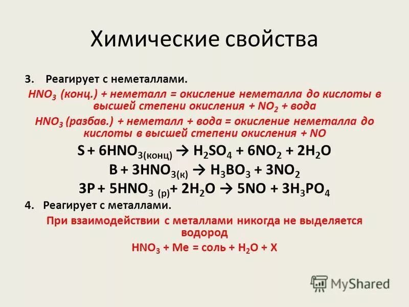 Реакция аммиака с концентрированными кислотами