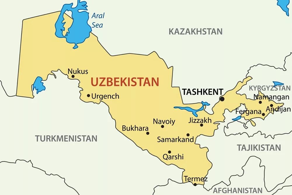 Узбекистан на карте. Карта Республики Узбекистан. Карта Узбекистан Узбекистанская карта. Территория Узбекистана на карте.