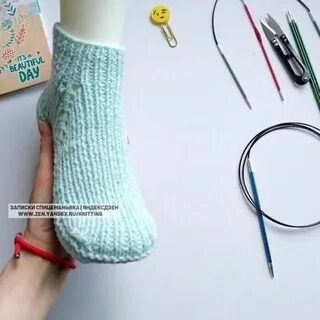 Резинка на носки на 4 спицах