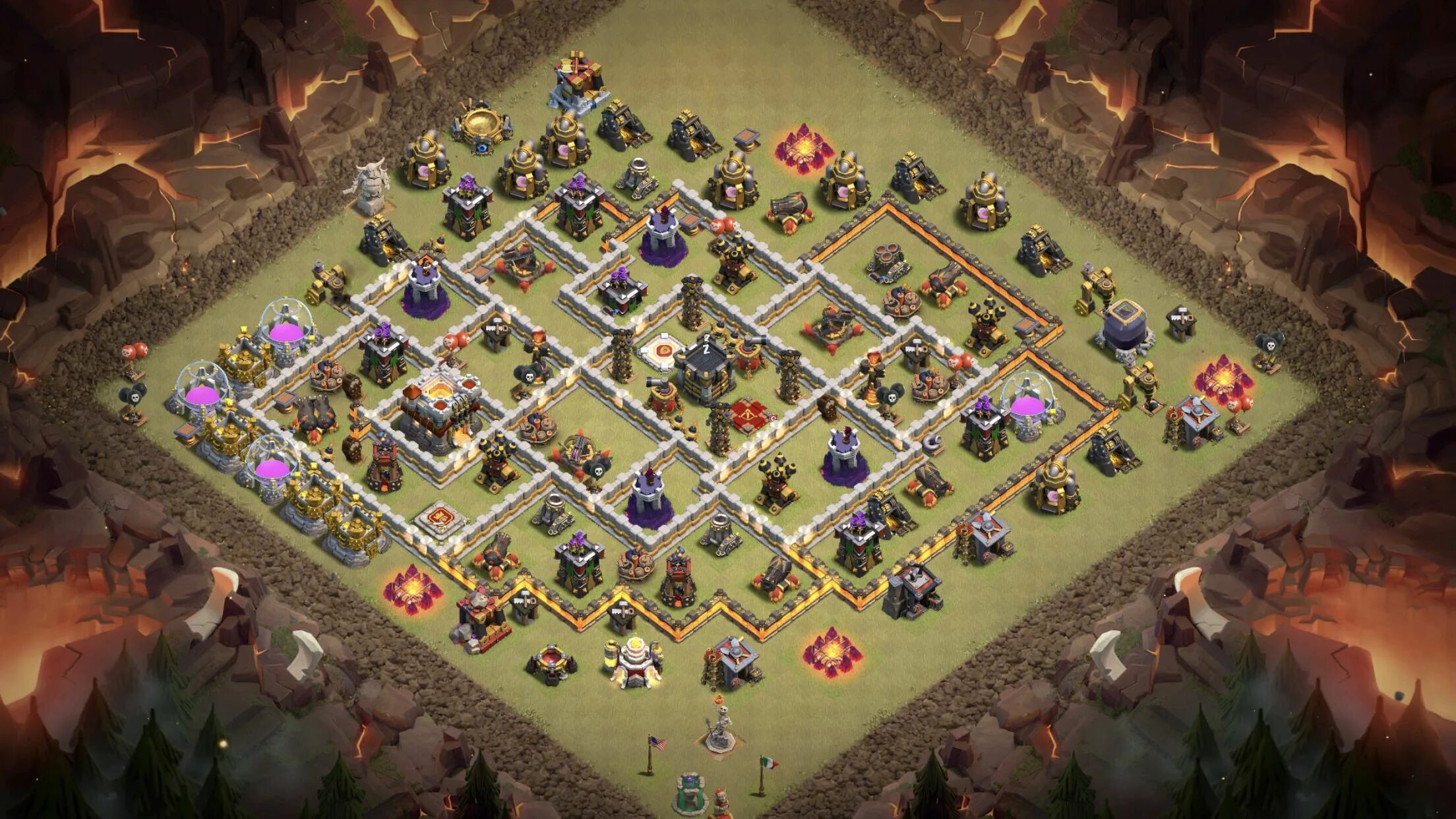 Общество база 11. Расстановка 11 ТХ. Th11 Base link. Th11 coc Base Layout.