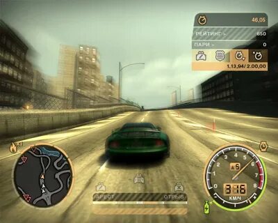 Nfs most wanted спидометр и карта за экраном