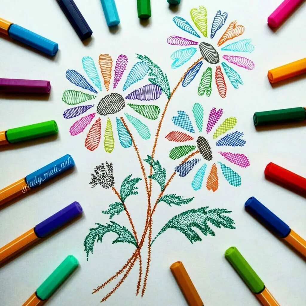рисунки цветными карандашами. поделки рисовать карандашами. урок рисования маркером для детей 5-6 лет. фломастеры для рисования. поделки из карандашной стружки осень.