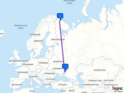 Астрахань мурманск расстояние