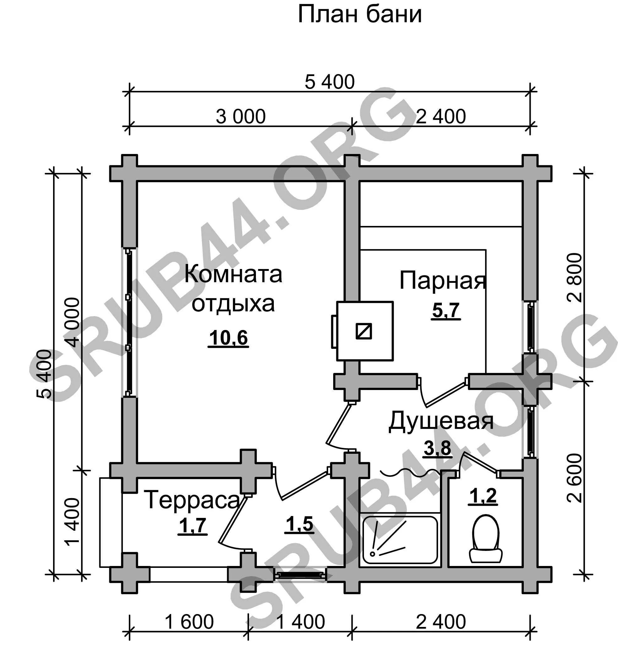 Проект бани с бассейном и комнатой отдыха фото, видео - 38rosta.ru