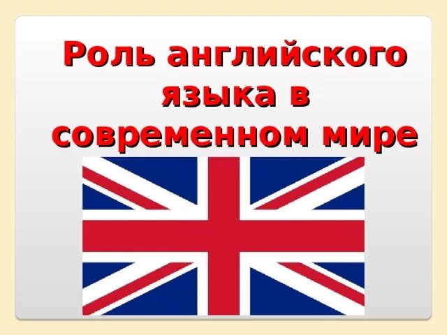 Роль английского языка в современном мире проект Проект "Английский язык в моем расписании"