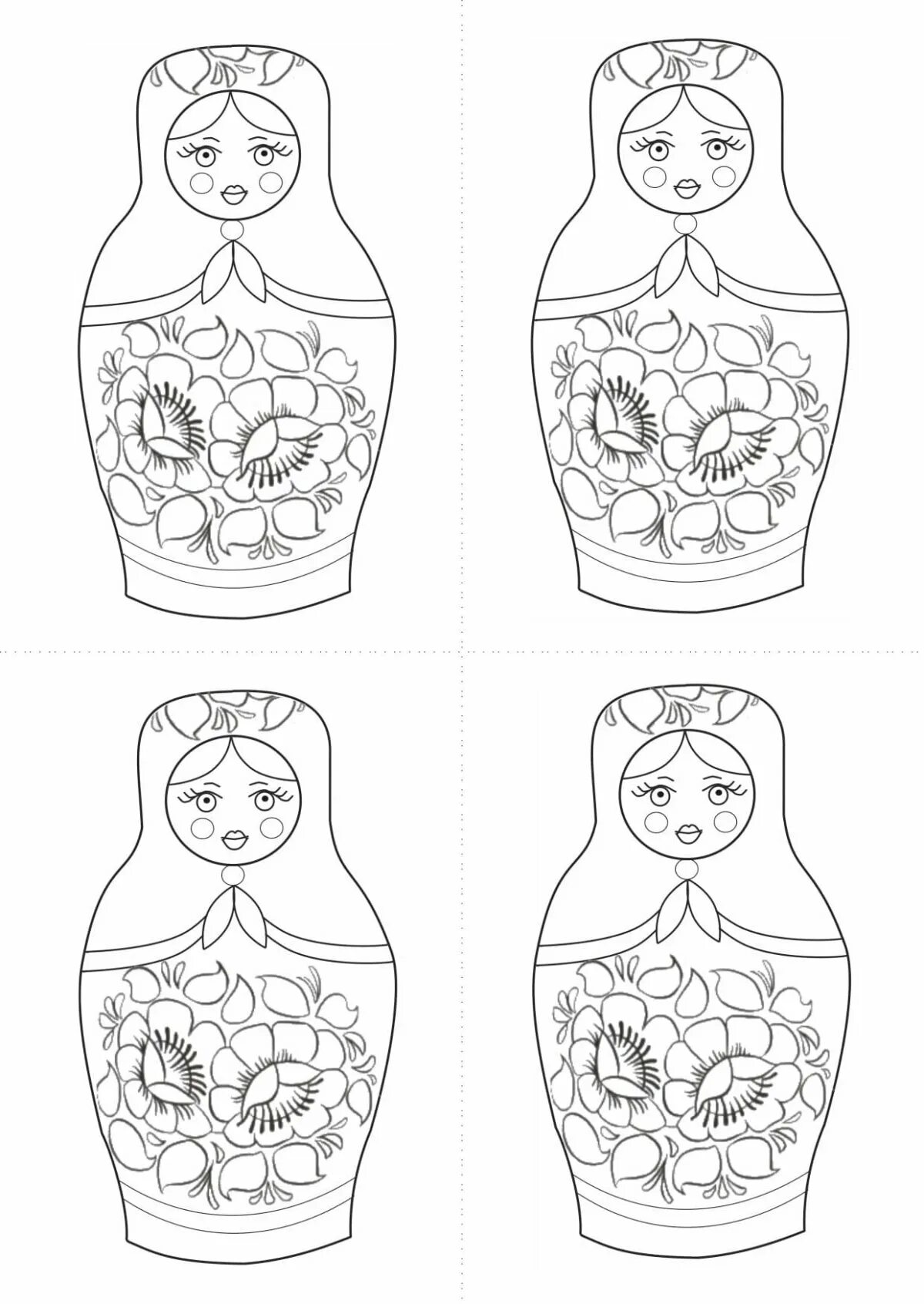 Семеновские матрешки рисование. Семеновская Матрешка разукрашка. Семёновская матрёшка раскраска. Семёновская матрёшка роспись поэтапное рисование. Шаблон Семеновской матрешки.