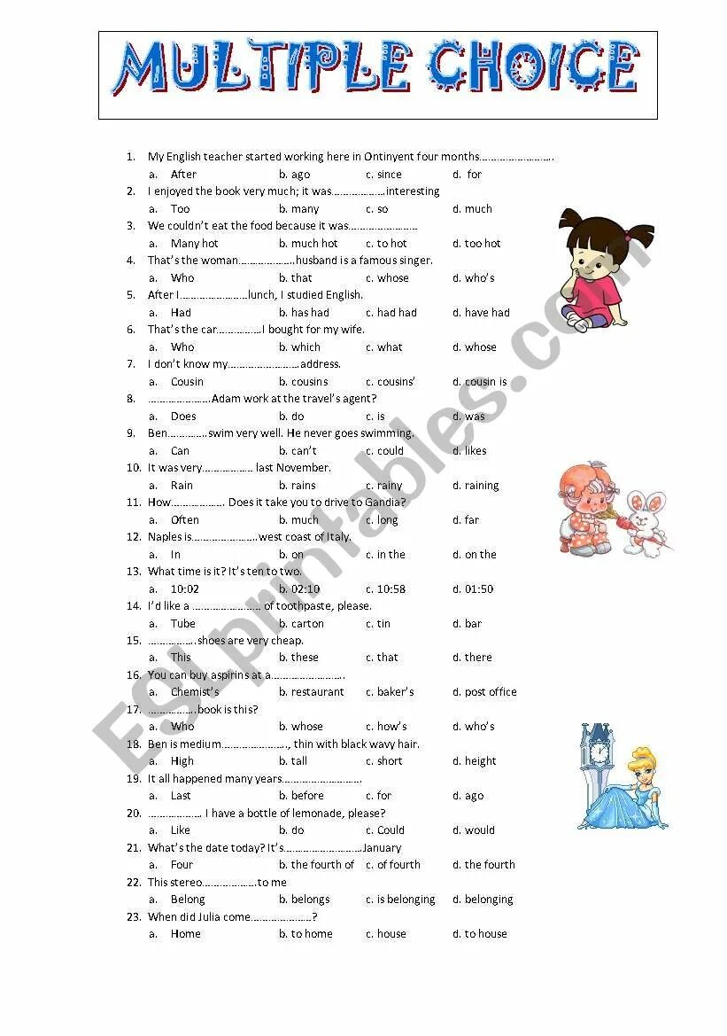 Multiple choice exercises. Elementary multiple choice. multiple choice grammar test. английский язык 4 класс multiple-choice. multiple choice 5 класс задание.