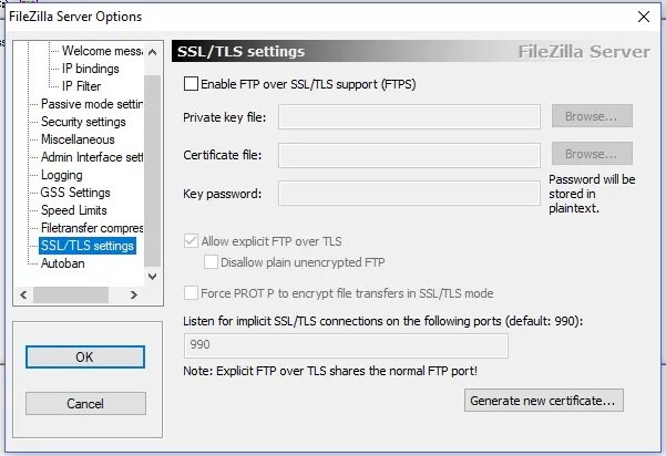 Ssl not enabled