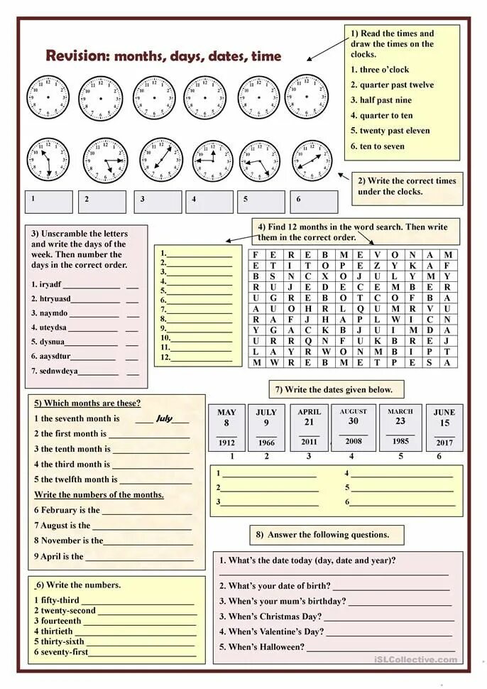 Dates Worksheets. Даты exercises. Time and Dates Worksheet. Английский язык Dates Worksheets.