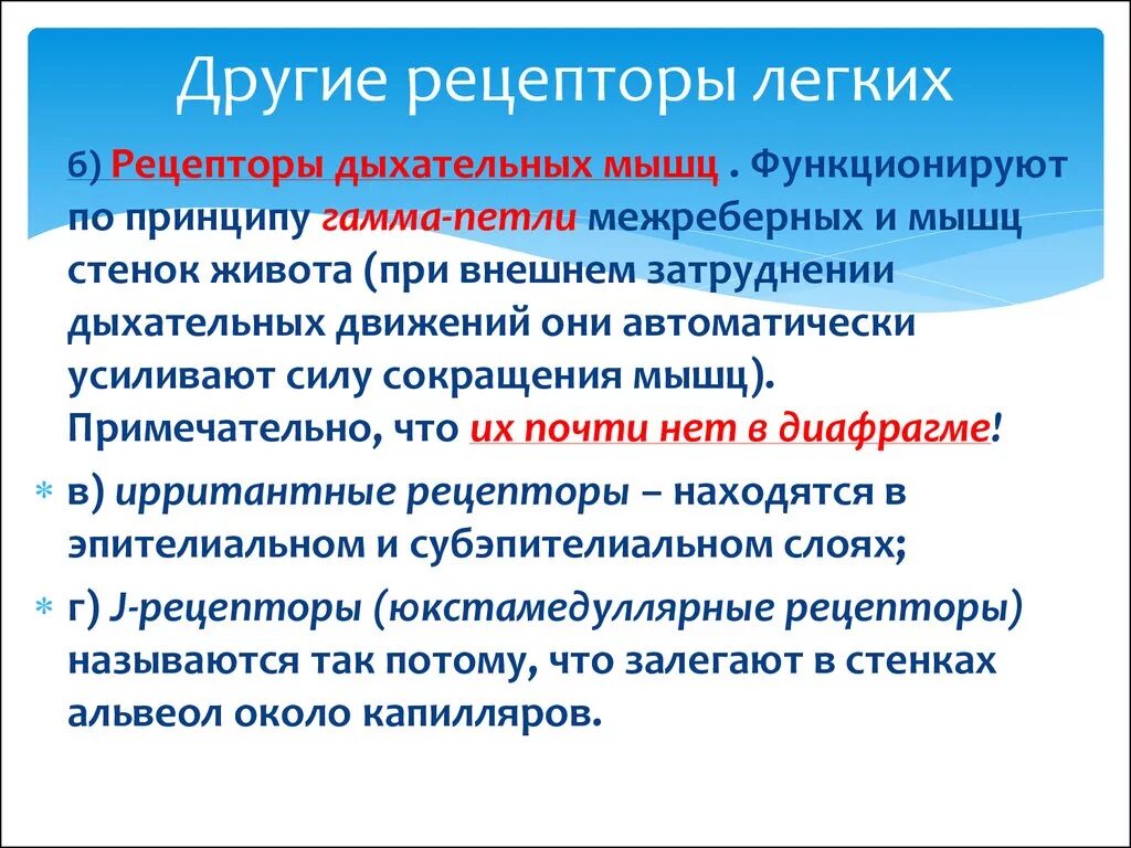 Рецепторы легких. J рецепторы легких. Рецепторы дыхания физиология. Три типа рецепторов легких.