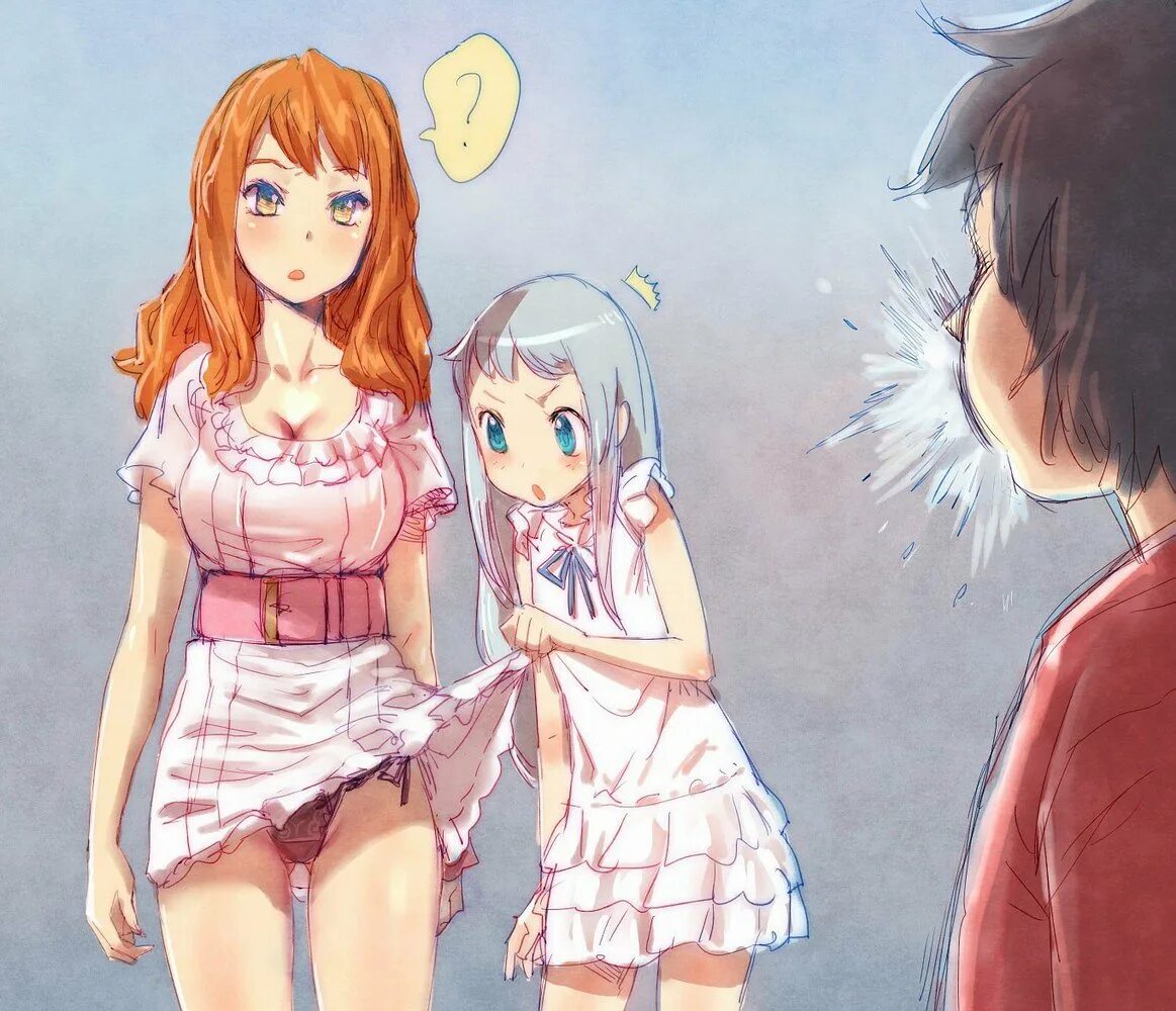 Невиданный цветок фансервис. Ano Hi Mita Hana no Namae wo Bokutachi WA Mada Shiranai хентай. Юри фансервис. Аниме ребенок и взрослый