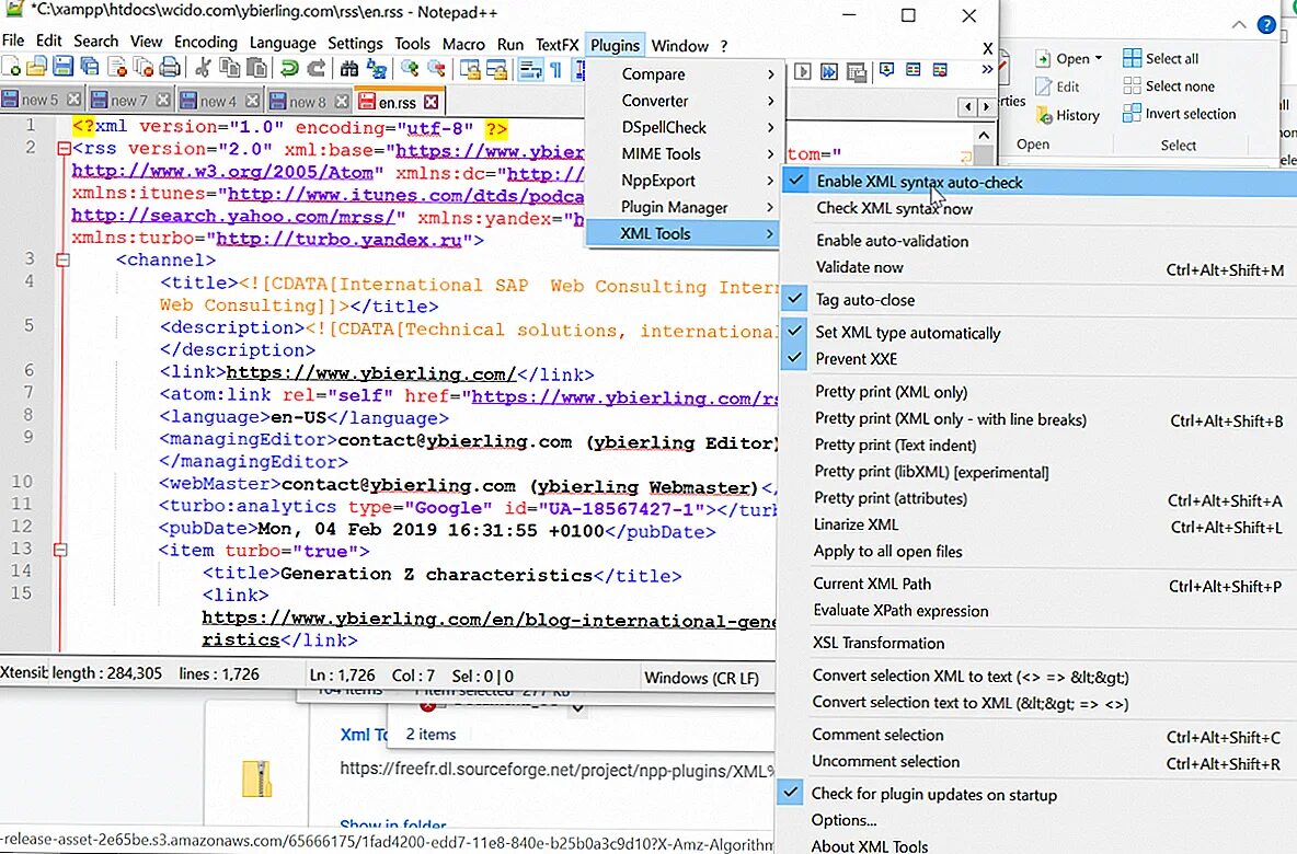 Notepad версии. XML Notepad. XML Tools Notepad++. XML plugin for Notepad++. Xml plugin